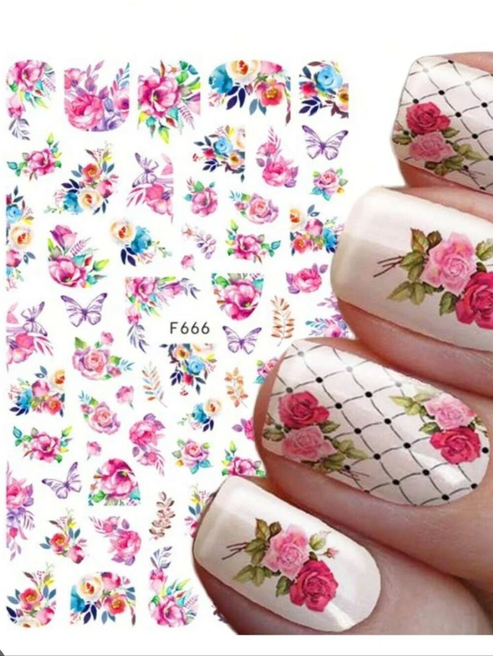 Trendy Self Adhesive Nails Art Transfer Sticker